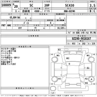Lexus SC лот № 10009 оценка 3.5  с аукциона в Японии 2