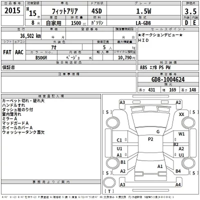 Honda FIT  с аукциона в Японии