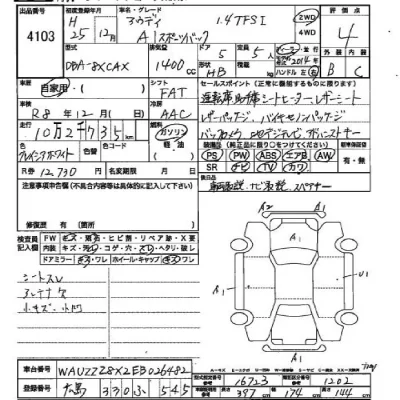 Audi A1  с аукциона в Японии