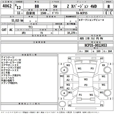 Toyota BB  с аукциона в Японии