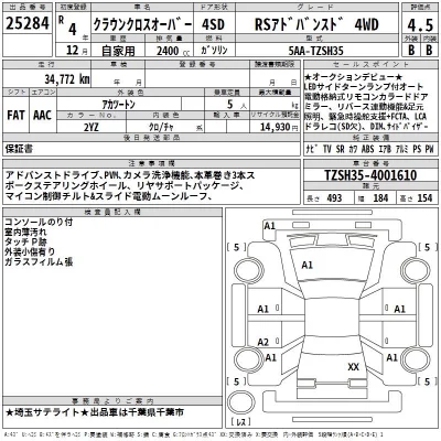 Toyota CROWN CROSSOVER  с аукциона в Японии