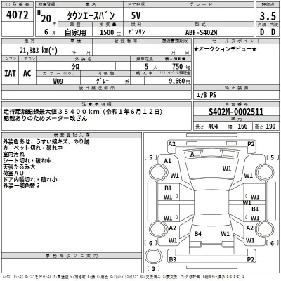 Toyota TOWN ACE VAN  с аукциона в Японии