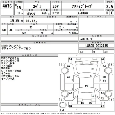 Daihatsu Copen  с аукциона в Японии
