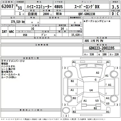 Toyota HIACE  с аукциона в Японии