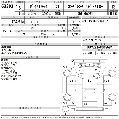 Toyota DYNA  с аукциона в Японии