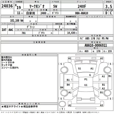 Toyota MARK X ZIO  с аукциона в Японии