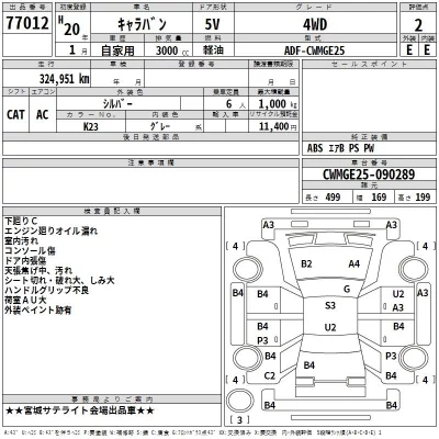 Nissan CARAVAN VAN  с аукциона в Японии