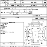 Nissan AD лот № 77030 оценка RA  с аукциона в Японии 2