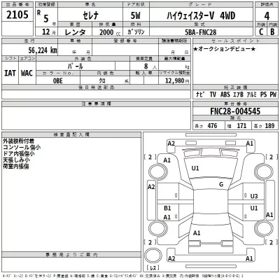 Nissan SERENA  с аукциона в Японии