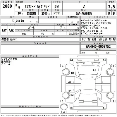 Toyota ALPHARD  с аукциона в Японии