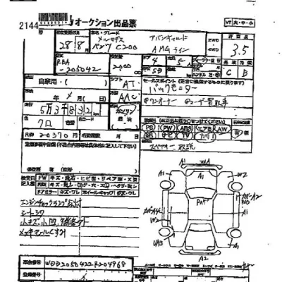 Mercedes-Benz C CLASS  с аукциона в Японии