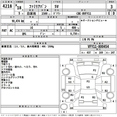 Mazda FAMILIA VAN  с аукциона в Японии