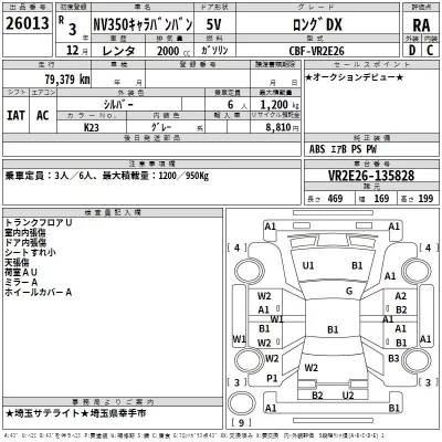 Nissan CARAVAN VAN  с аукциона в Японии