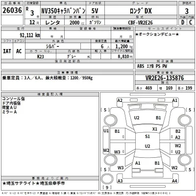 Nissan CARAVAN VAN  с аукциона в Японии