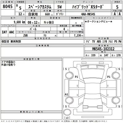 Suzuki SPACIA  с аукциона в Японии