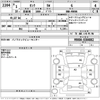 Toyota TANK лот № 2204 оценка 4  с аукциона в Японии 2