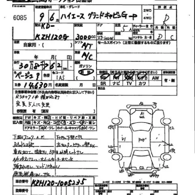 Toyota HIACE  с аукциона в Японии