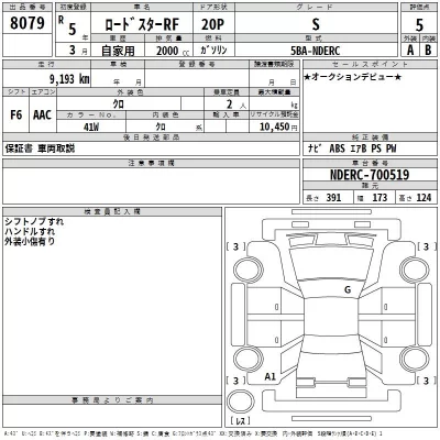 Mazda ROADSTER  с аукциона в Японии