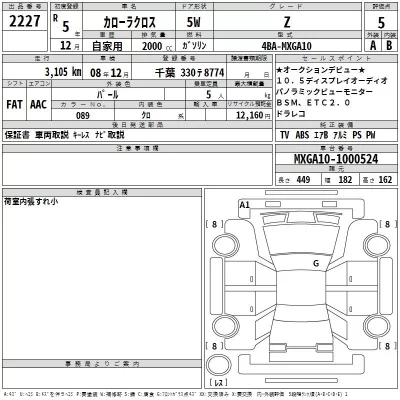 Toyota COROLLA CROSS  с аукциона в Японии
