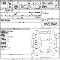 Toyota SIENTA лот № 9002 оценка 3.5  с аукциона в Японии 2