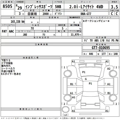 Subaru IMPREZA  с аукциона в Японии