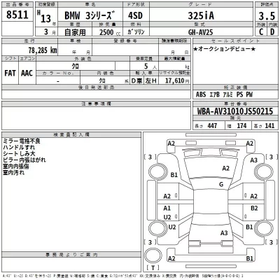 BMW 3-Series  с аукциона в Японии