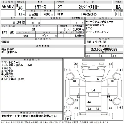 Toyota TOYOACE  с аукциона в Японии