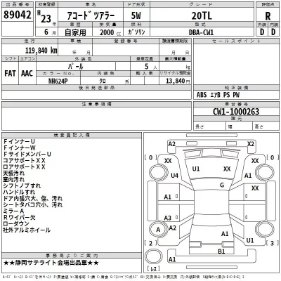 Honda ACCORD WAGON  с аукциона в Японии