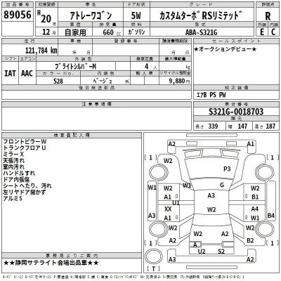 Daihatsu Atrai Wagon  с аукциона в Японии