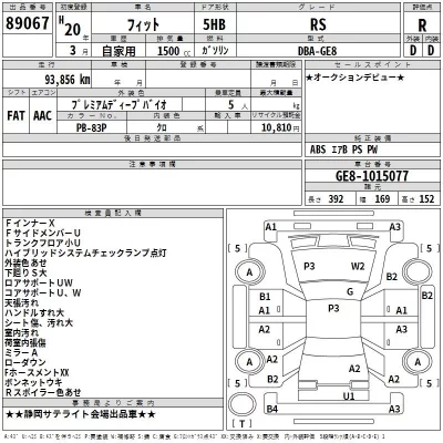 Honda FIT  с аукциона в Японии