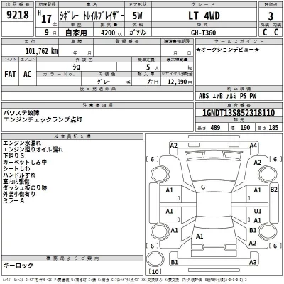 GM CHEVROLET TRAIL BLAZER  с аукциона в Японии