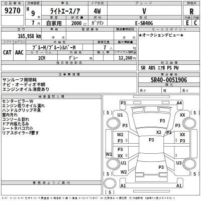 Toyota LITE ACE NOAH  с аукциона в Японии