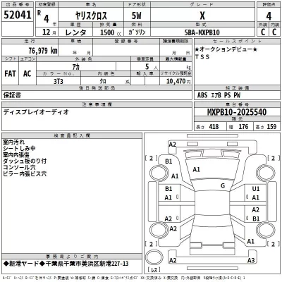 Toyota YARIS CROSS  с аукциона в Японии