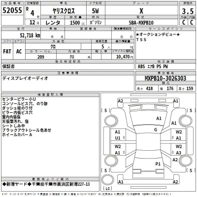 Toyota YARIS CROSS  с аукциона в Японии