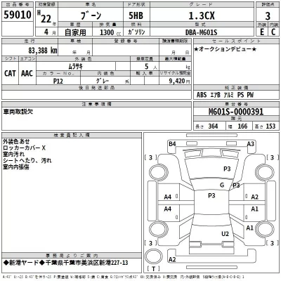 Daihatsu Boon  с аукциона в Японии