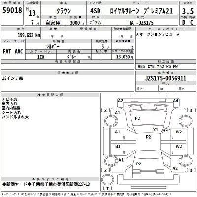 Toyota CROWN  с аукциона в Японии