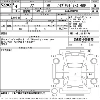Toyota NOAH лот № 52202 оценка 5  с аукциона в Японии 2