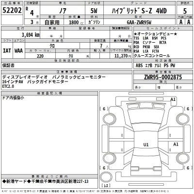 Toyota NOAH  с аукциона в Японии
