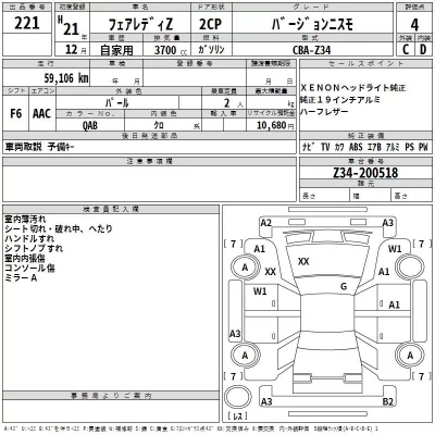 Nissan FAIRLADYZ  с аукциона в Японии