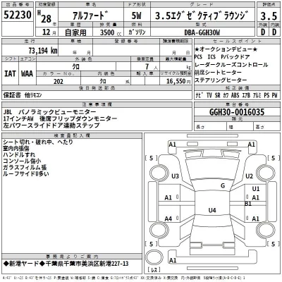 Toyota ALPHARD  с аукциона в Японии