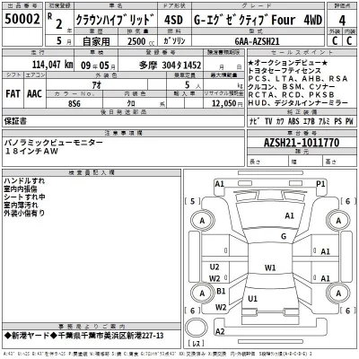Toyota CROWN  с аукциона в Японии