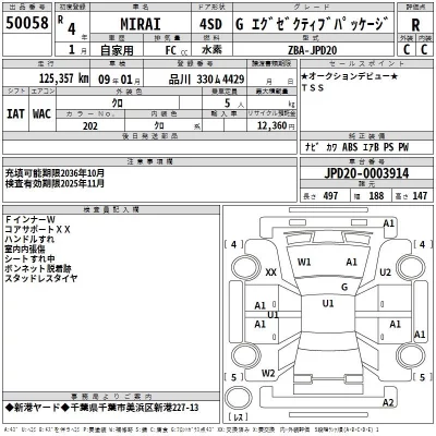 Toyota MIRAI  с аукциона в Японии