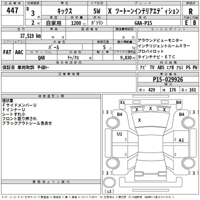 Nissan KICKS  с аукциона в Японии