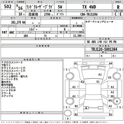 Toyota LAND CRUISER PRADO  с аукциона в Японии