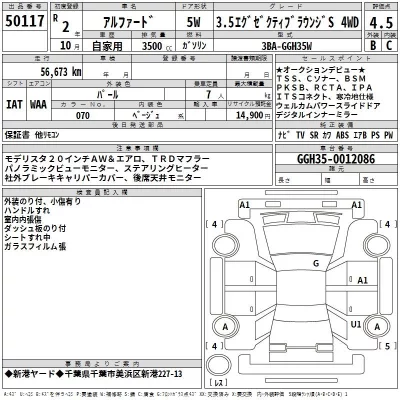 Toyota ALPHARD  с аукциона в Японии