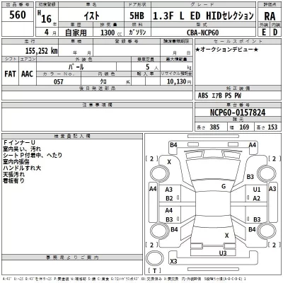 Toyota IST  с аукциона в Японии