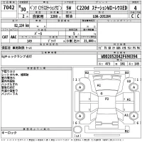 Mercedes-Benz C CLASS WAGON лот № 7042 оценка 4  с аукциона в Японии 2