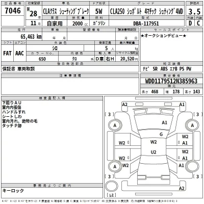 Mercedes-Benz CLA CLASS  с аукциона в Японии