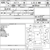 Subaru TREZIA лот № 4201 оценка RA  с аукциона в Японии 2