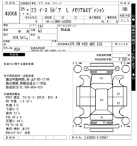 Daihatsu MIRA E S лот № 43008 оценка RB  с аукциона в Японии 10